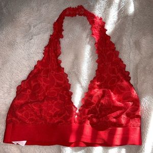 red bralette from VS Pink